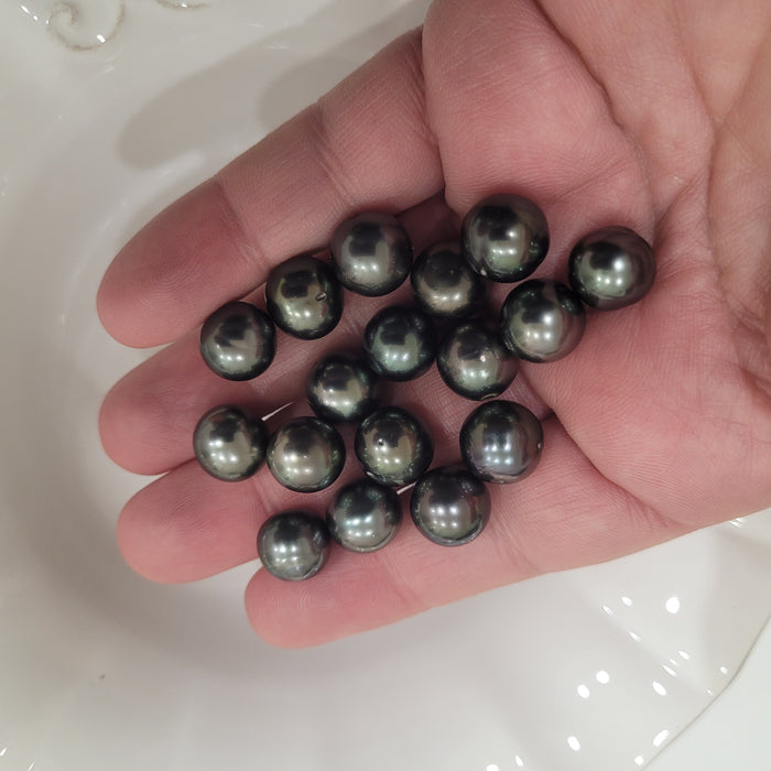 Tahiti Pearls 10-11  mm Dark Color Semi-Round Very High Luster