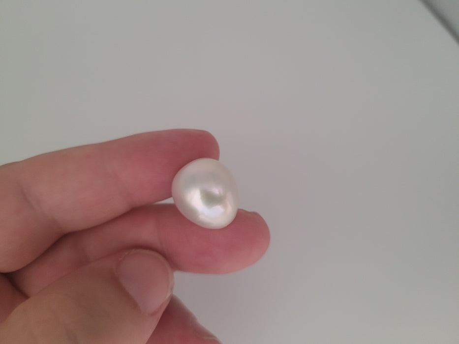 Witte Zuidzeeparel 16,80 x 14 mm Traanvormige topkwaliteit