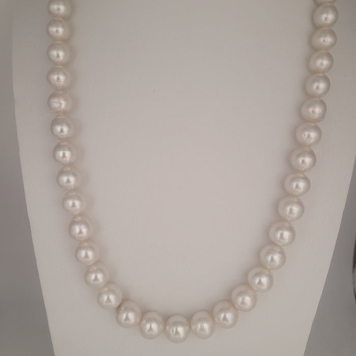 White South Sea Pearls 10-12 mm Very High Luster 18K Gold Clasp