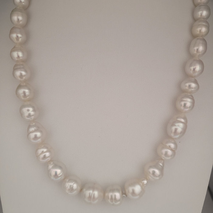 White South Sea Pearls 10-12 mm Baroque Shape Very High Luster