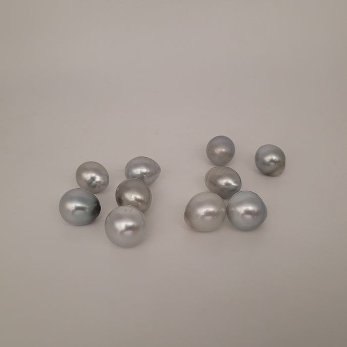 Tahiti Pearls Drop shape 12-13 mm Silver Color AAA Quality