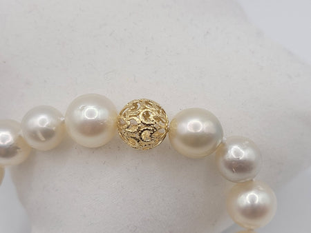 South Sea Pearl Bracelet 18 Karat Solid Yellow Gold - The South Sea Pearl